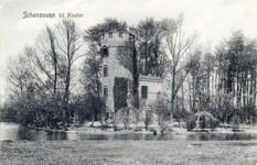 10667 Gezicht op de toren van het kasteel Schonauwen te Houten.